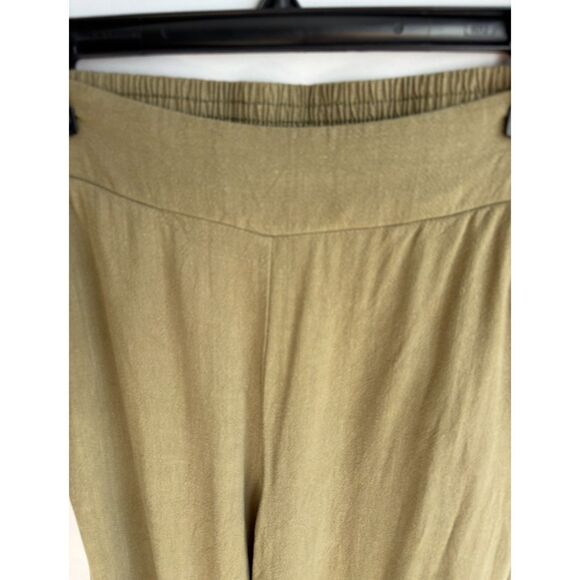ANRABESS Linen Pants Boho Wide Leg High Waist Lounge Cropped S Lagenlook - Picture 3 of 12